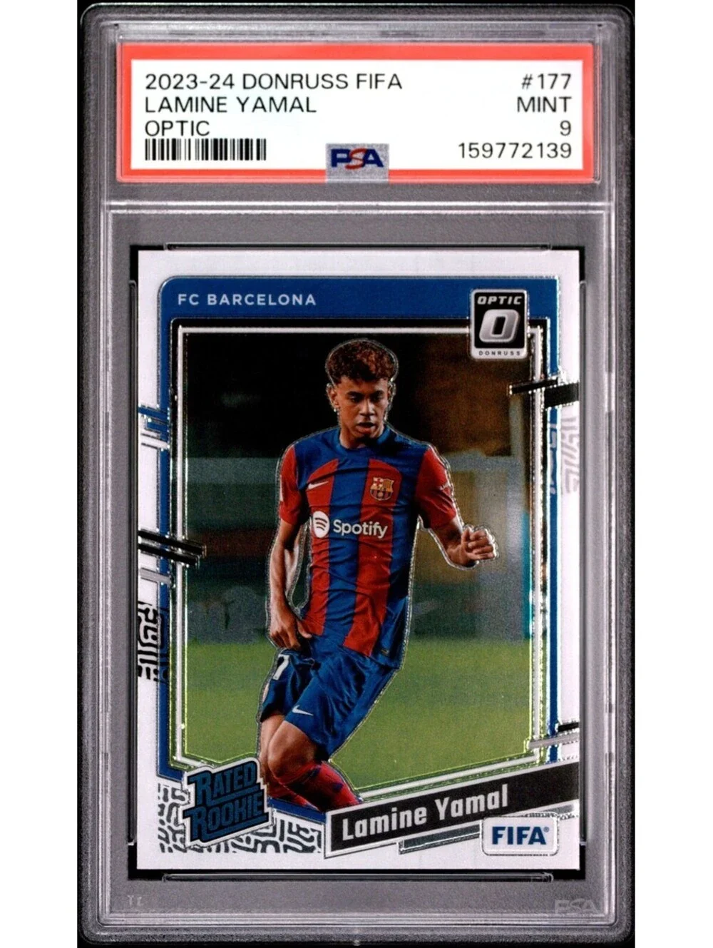 2023-24 Panini Donruss Optic #177 Lamine Yamal  Rated Rookie (RC) PSA 9